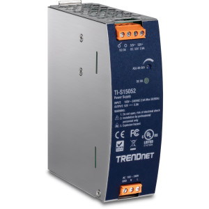 TRENDnet TI-S15052 150W Industrial DIN Rail Power Supply, PFC, 52V Output